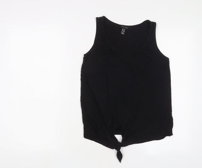 Womens UK Size 10 New Look Black Basic Tank