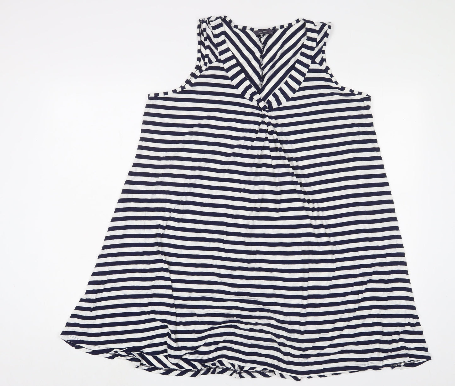 Womens UK Size 16 Marks and Spencer Blue Tunic Tank