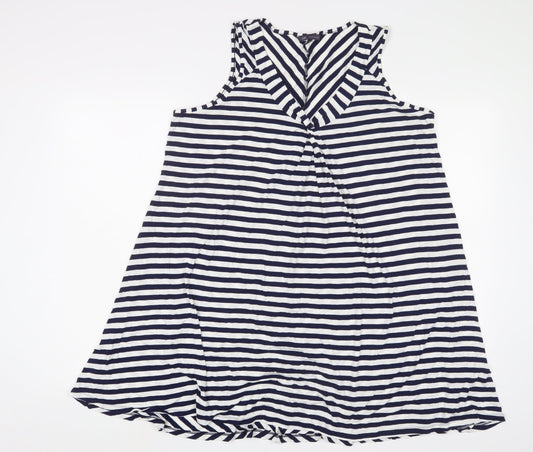 Womens UK Size 16 Marks and Spencer Blue Tunic Tank