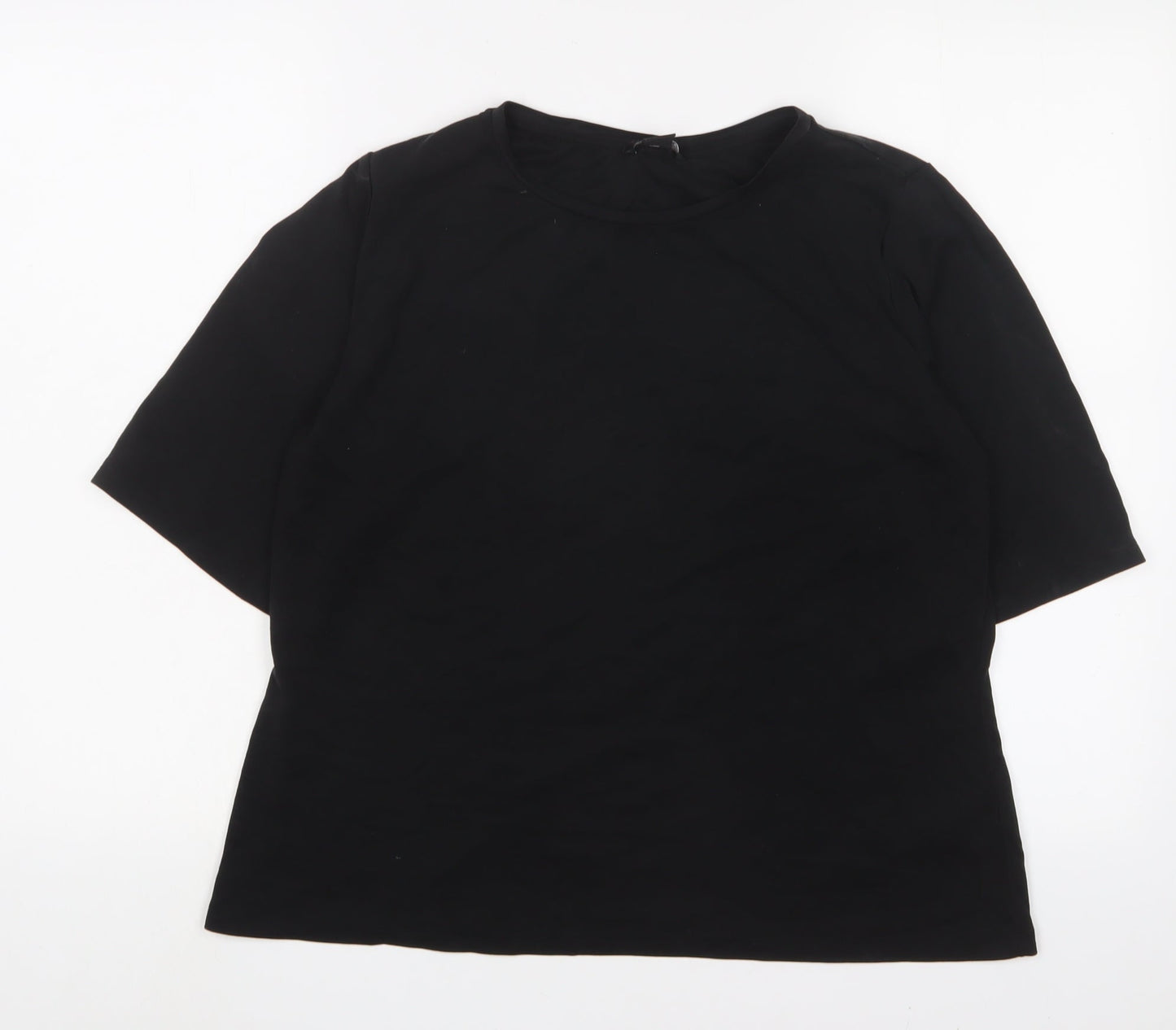 Womens UK Size M Monki Black Basic T-Shirt