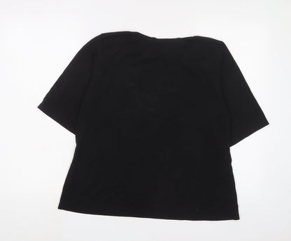 Womens UK Size M Monki Black Basic T-Shirt