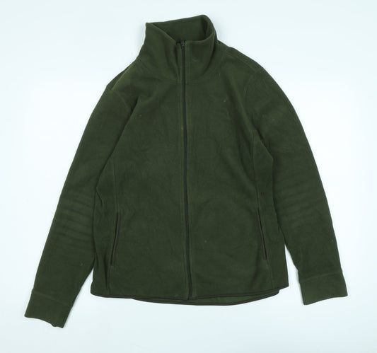 Old Navy Womens Green Jacket Size M Zip - Logo