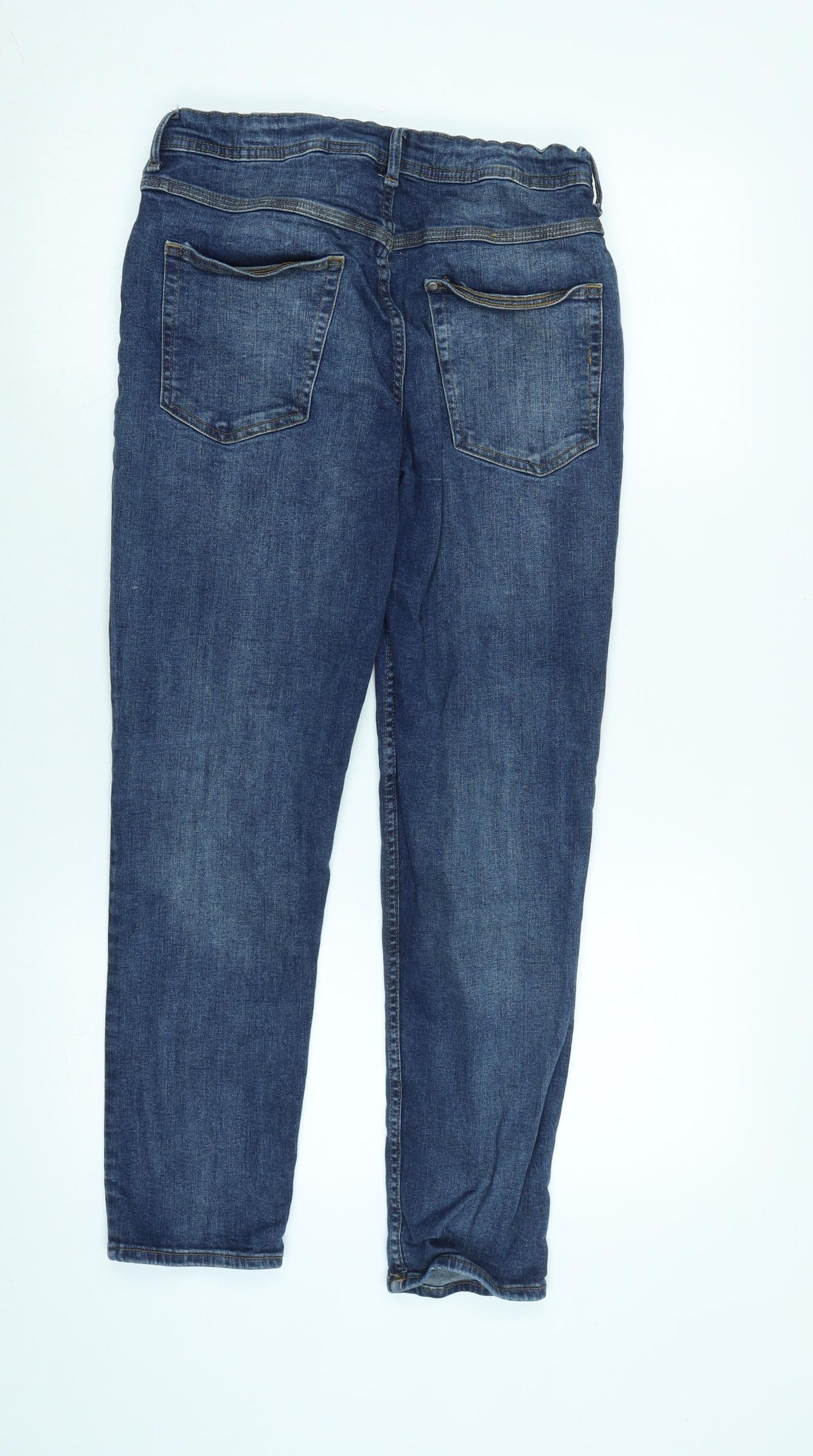 Womens UK Size 28 in H&M Regular Fit Straight Blue Jeans