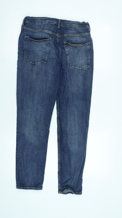 Womens UK Size 28 in H&M Regular Fit Straight Blue Jeans