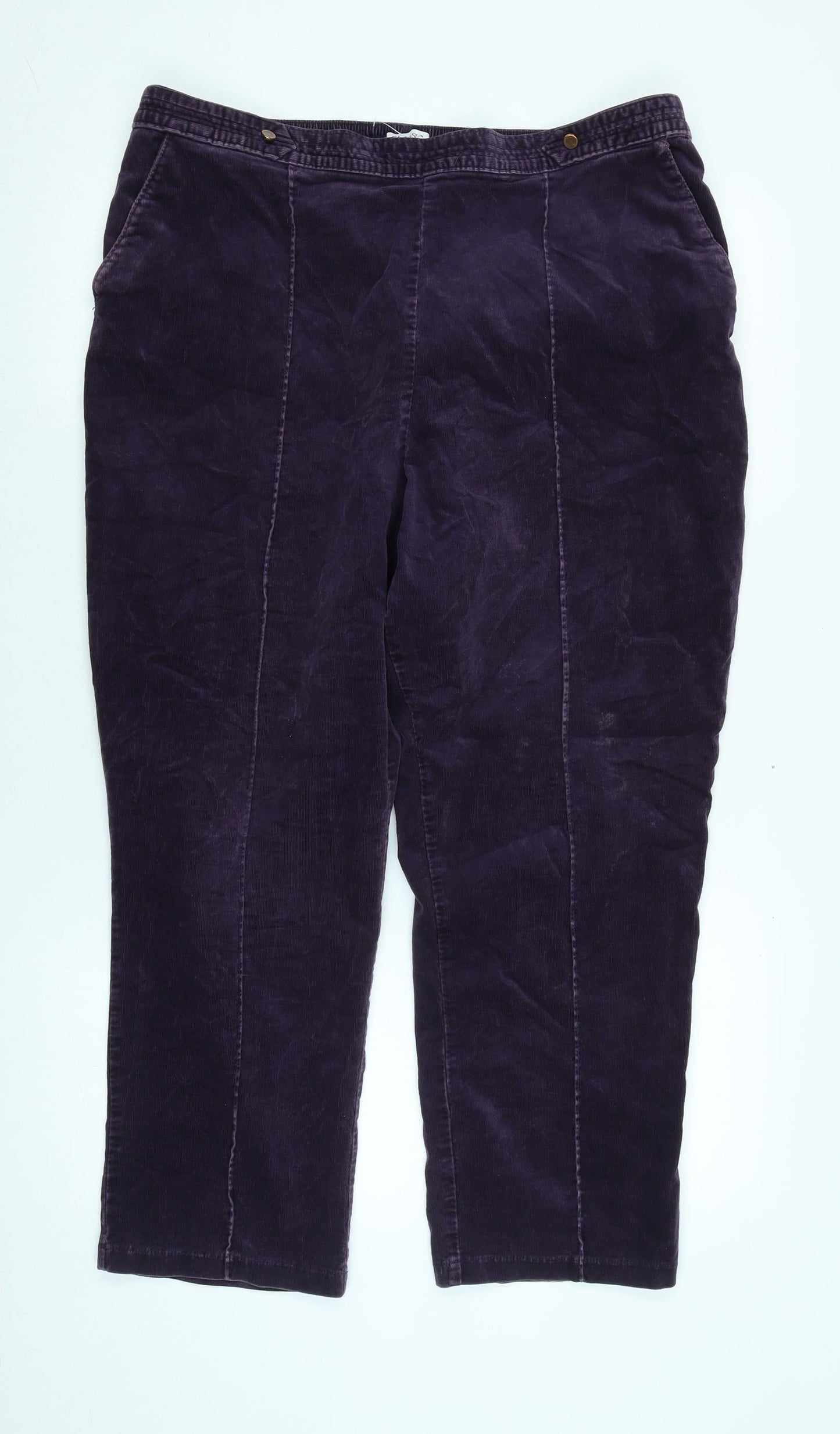 Womens UK Size 34 in Marks and Spencer Regular Fit  Purple Trousers