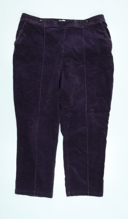 Womens UK Size 34 in Marks and Spencer Regular Fit  Purple Trousers
