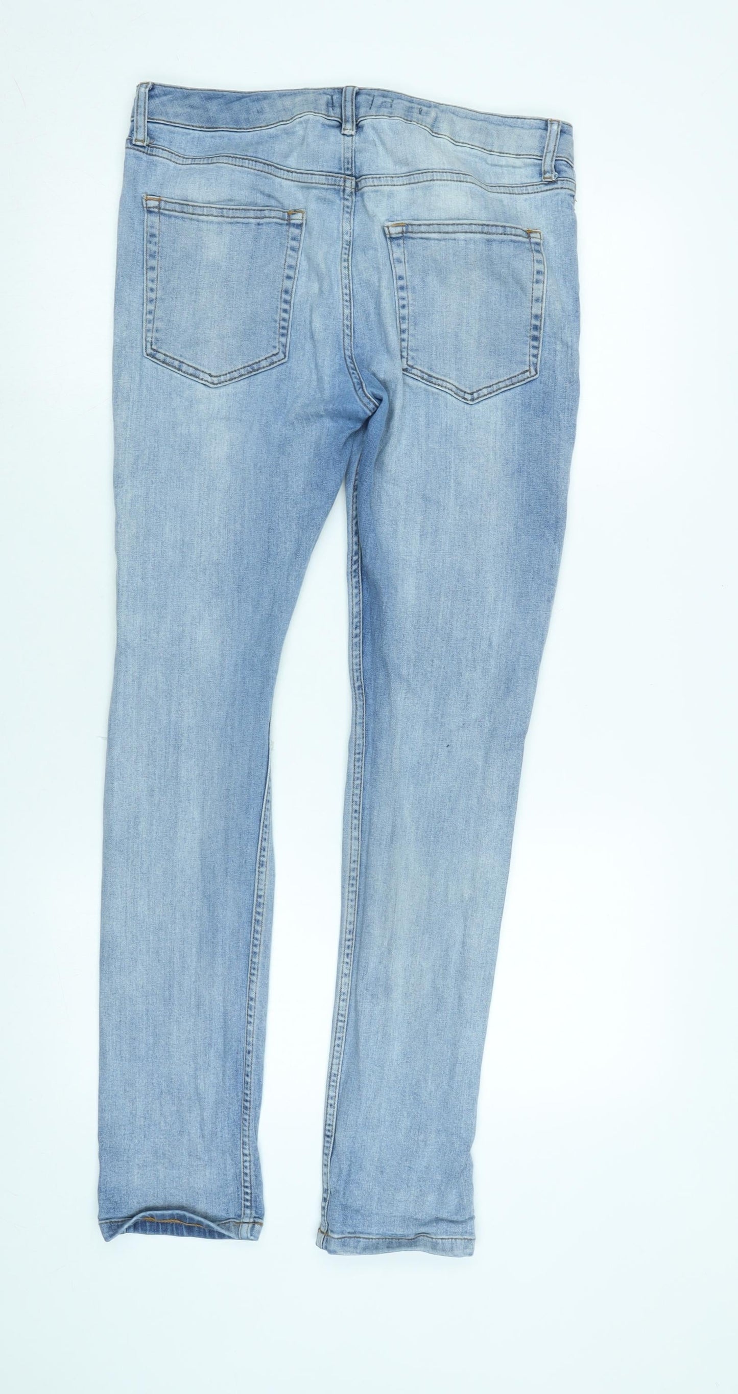 Mens UK Size 32 in Topman Regular Fit Skinny Blue Jeans
