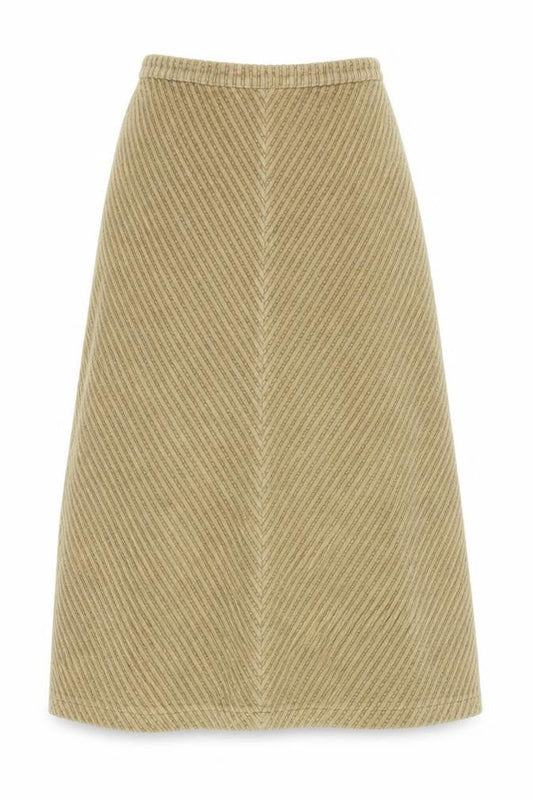 NEXT Womens Beige Cotton Flare Skirt Size 12 Zip