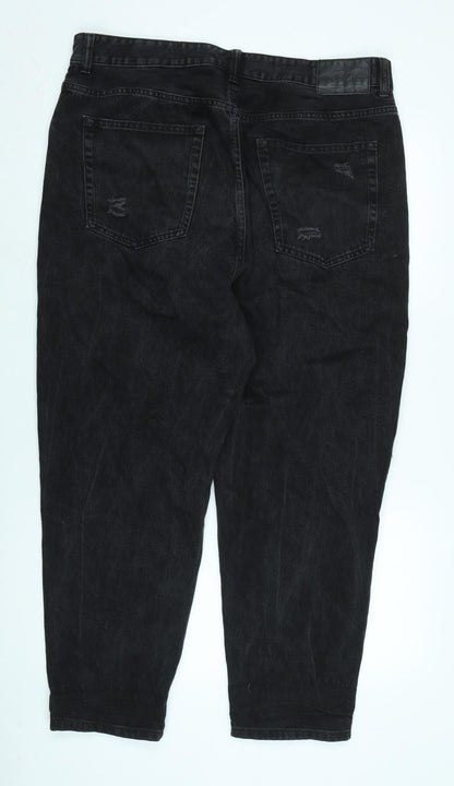 Berkshire Mens Black Cotton Blend Straight Jeans Size 38 in L26 in Regular Zip