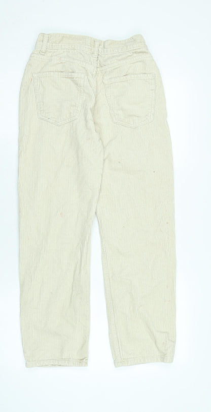 Dont thinkj twice Womens Beige Cotton Trousers Size 6 L26 in Regular Zip
