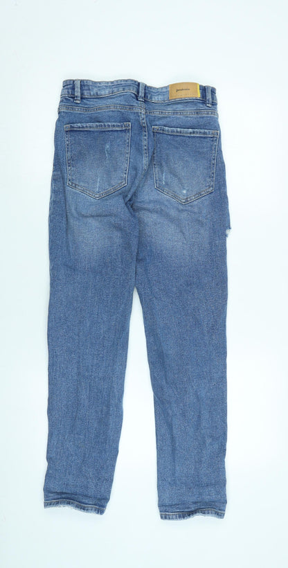 Womens UK Size 10 Stradivarius Regular Fit Straight Blue Jeans
