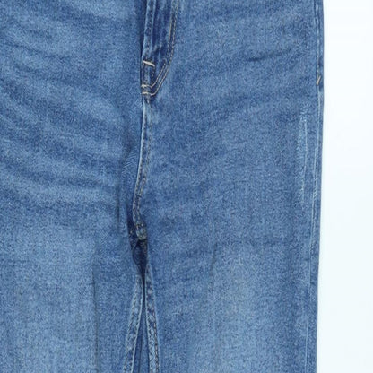 Womens UK Size 10 Stradivarius Regular Fit Straight Blue Jeans