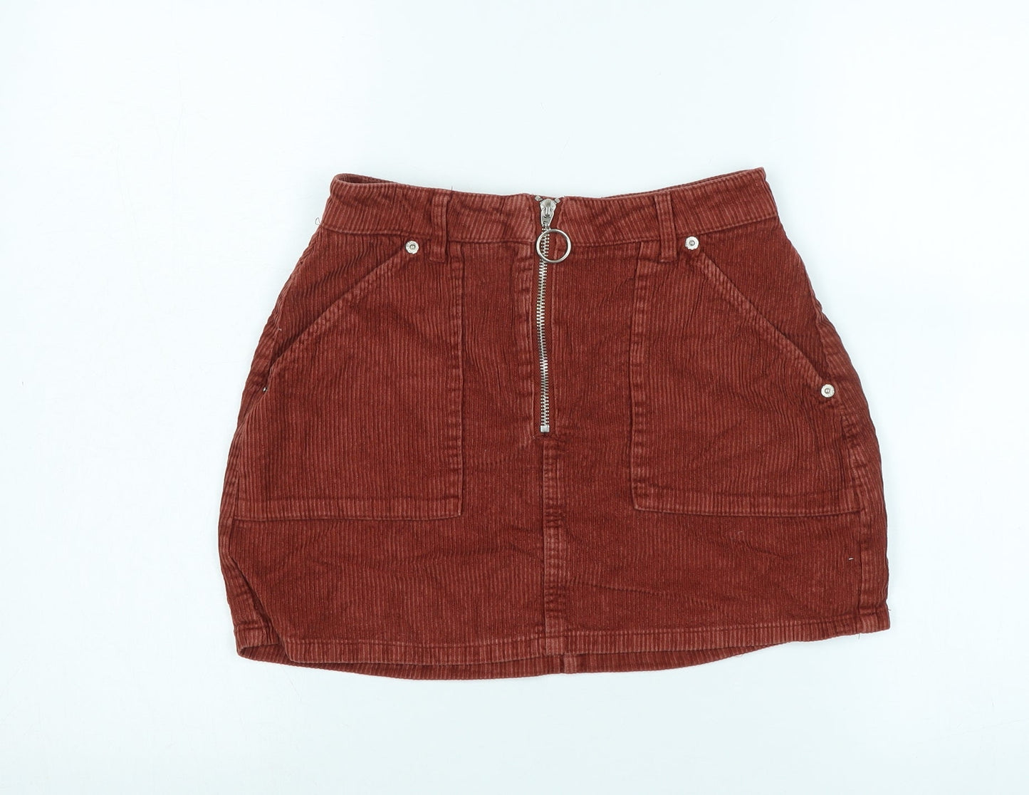 Womens UK Size 6 Topshop A-Line Corduroy Skirt