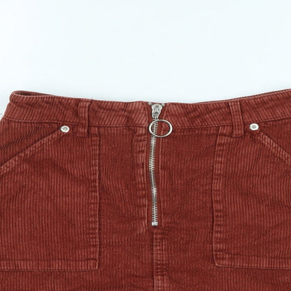 Womens UK Size 6 Topshop A-Line Corduroy Skirt