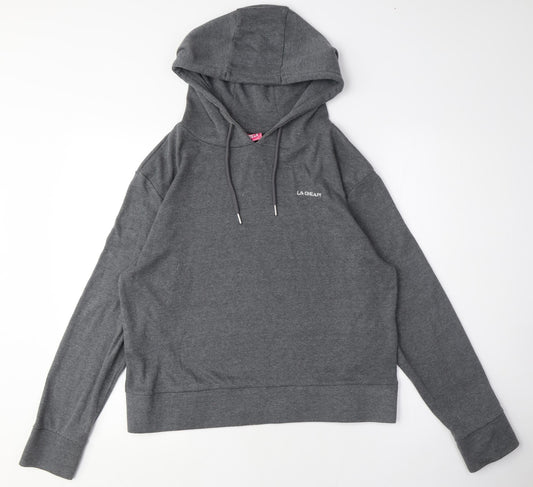 Womens UK Size L LA Gear Grey Pullover Hoodie