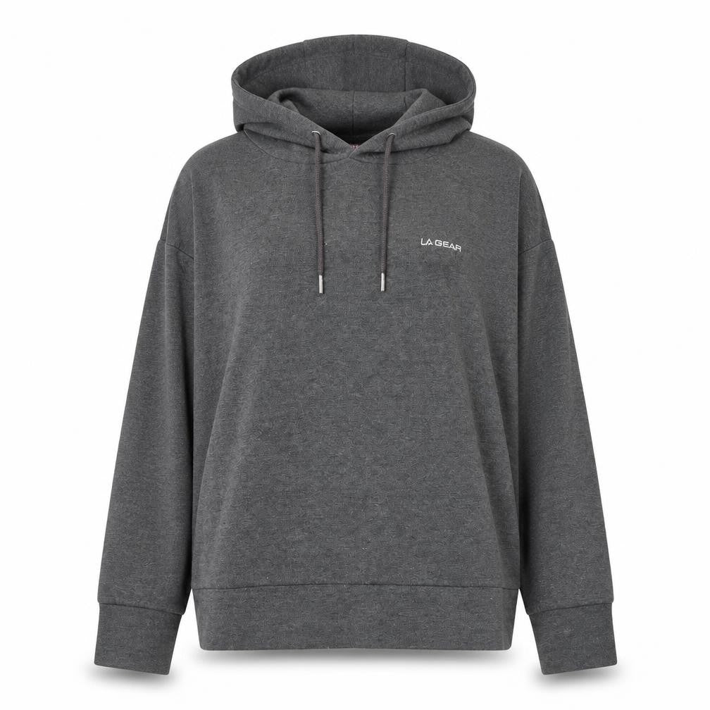 Womens UK Size L LA Gear Grey Pullover Hoodie