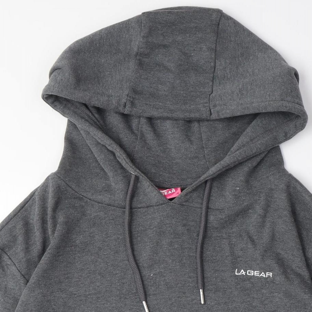 Womens UK Size L LA Gear Grey Pullover Hoodie