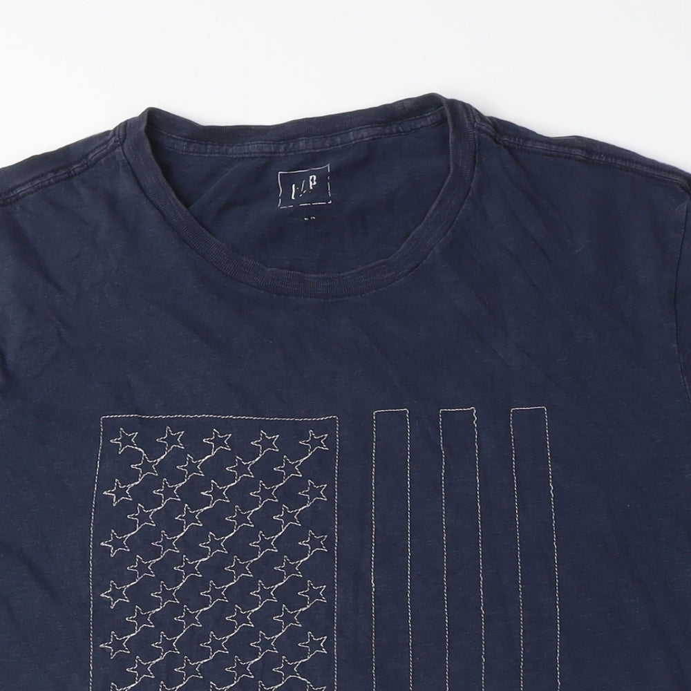 Mens UK Size M Gap Blue  T-Shirt