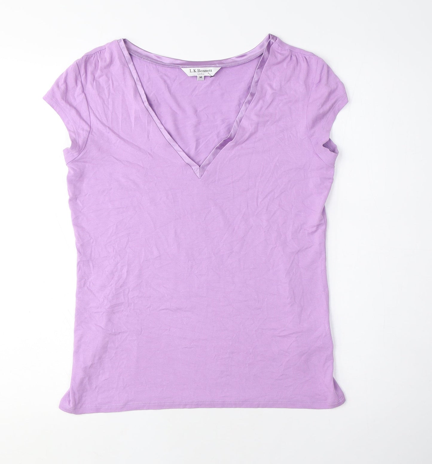 Womens UK Size M L.K. Bennett Purple Basic T-Shirt