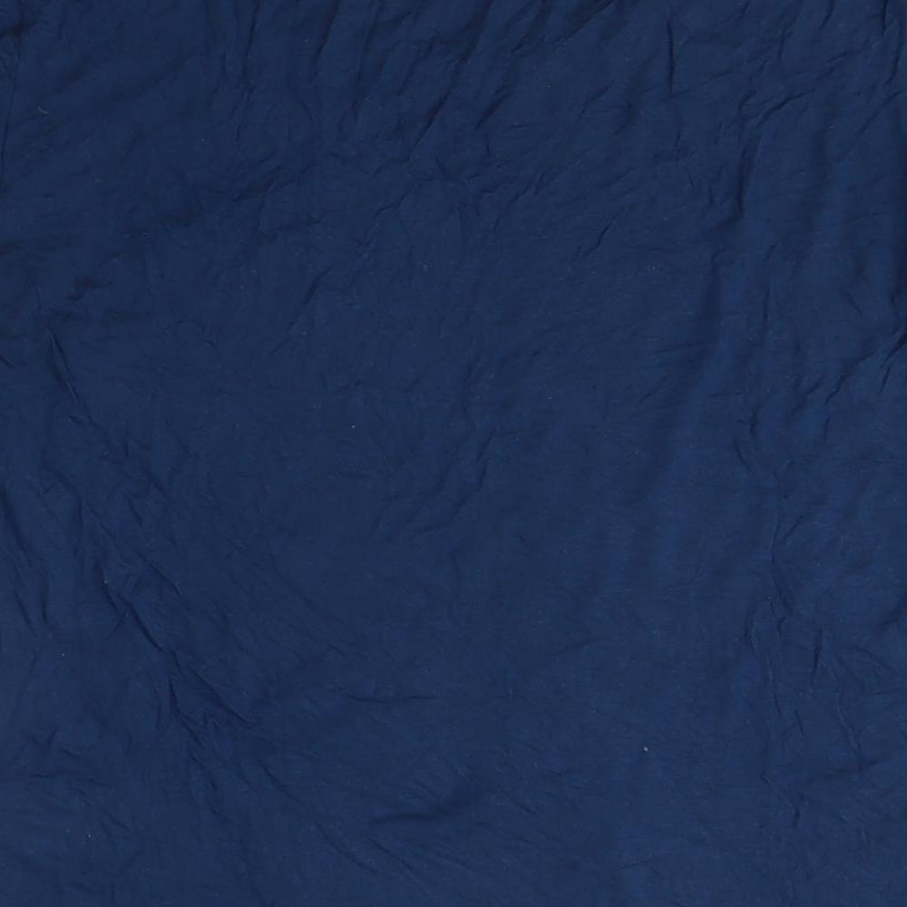 East Women Blue Basic Long Sleeve Scoop Neck T-Shirt