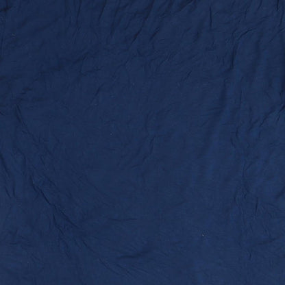 East Women Blue Basic Long Sleeve Scoop Neck T-Shirt