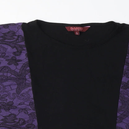Baker by Ted Baker Girls Kimono Style T-Shirt, Black Purple, 14 Years