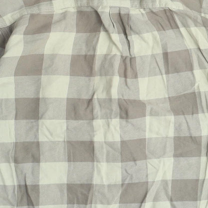 Gap Men's Medium Beige Checked Button-Up Shirt