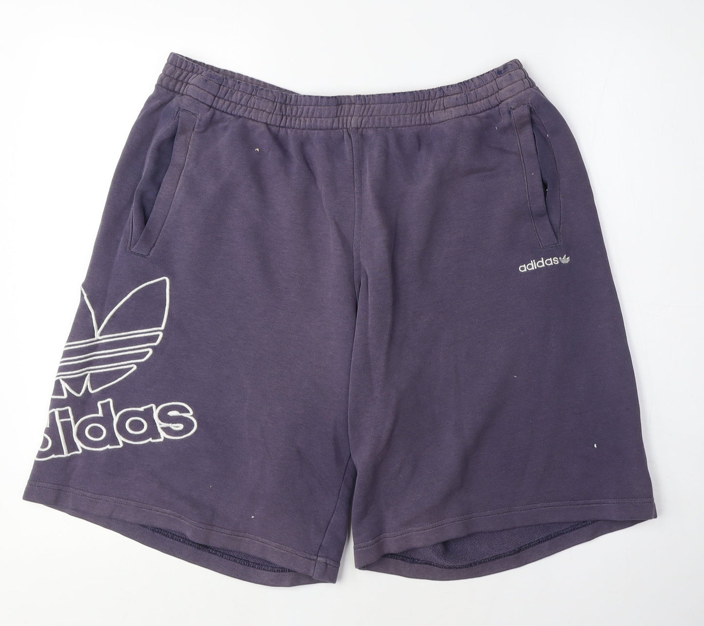 Adidas Men's Purple Sweat Shorts - Medium