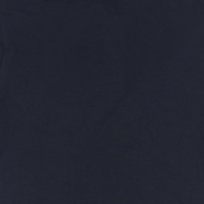 Marks and Spencer Mens Blue Cotton Polo Size M Collared Button