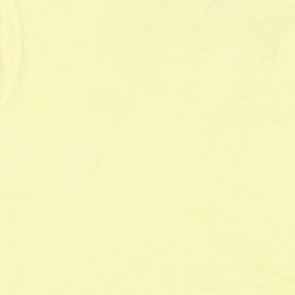 Marks and Spencer Mens Yellow Cotton Polo Size 2XL Collared Button