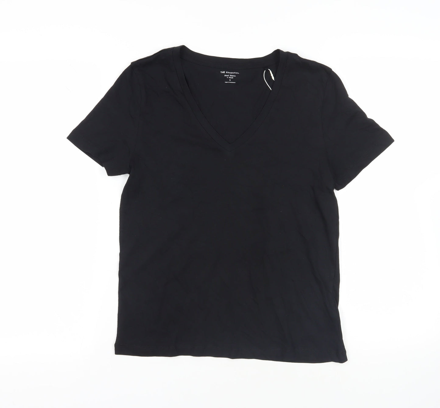 Womens UK Size 6 Marks and Spencer Black Basic T-Shirt