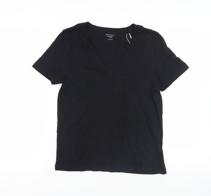 Womens UK Size 6 Marks and Spencer Black Basic T-Shirt