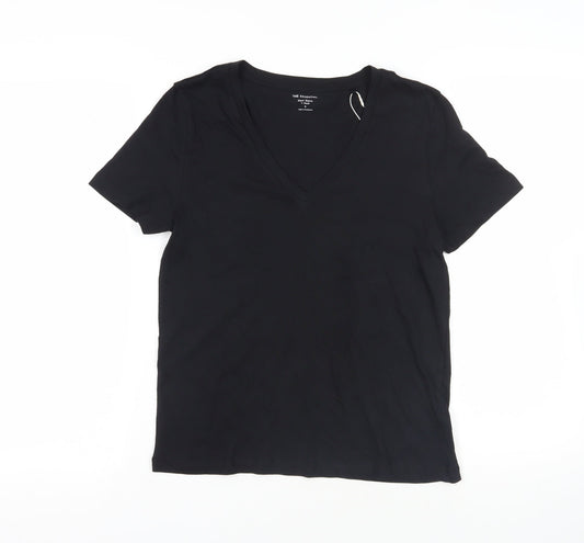 Womens UK Size 6 Marks and Spencer Black Basic T-Shirt
