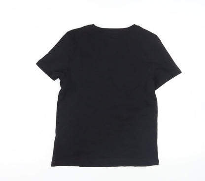 Womens UK Size 6 Marks and Spencer Black Basic T-Shirt