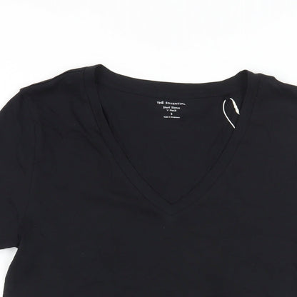 Womens UK Size 6 Marks and Spencer Black Basic T-Shirt