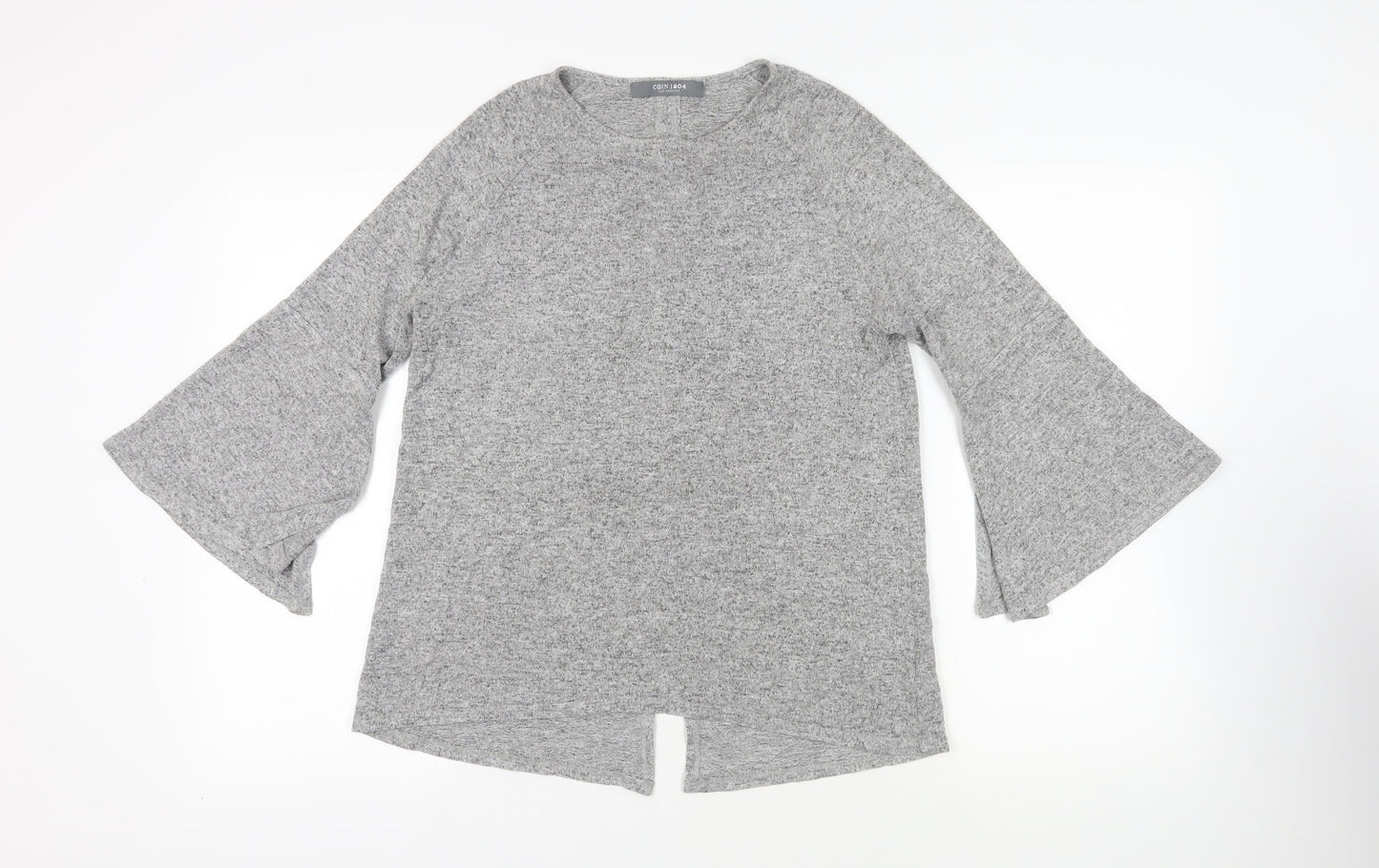 Womens UK Size S COIN 1804 Grey Basic Blouse