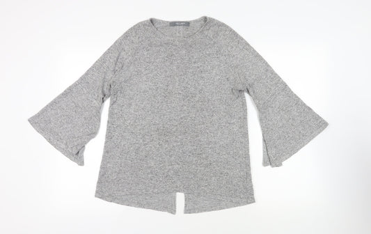Womens UK Size S COIN 1804 Grey Basic Blouse