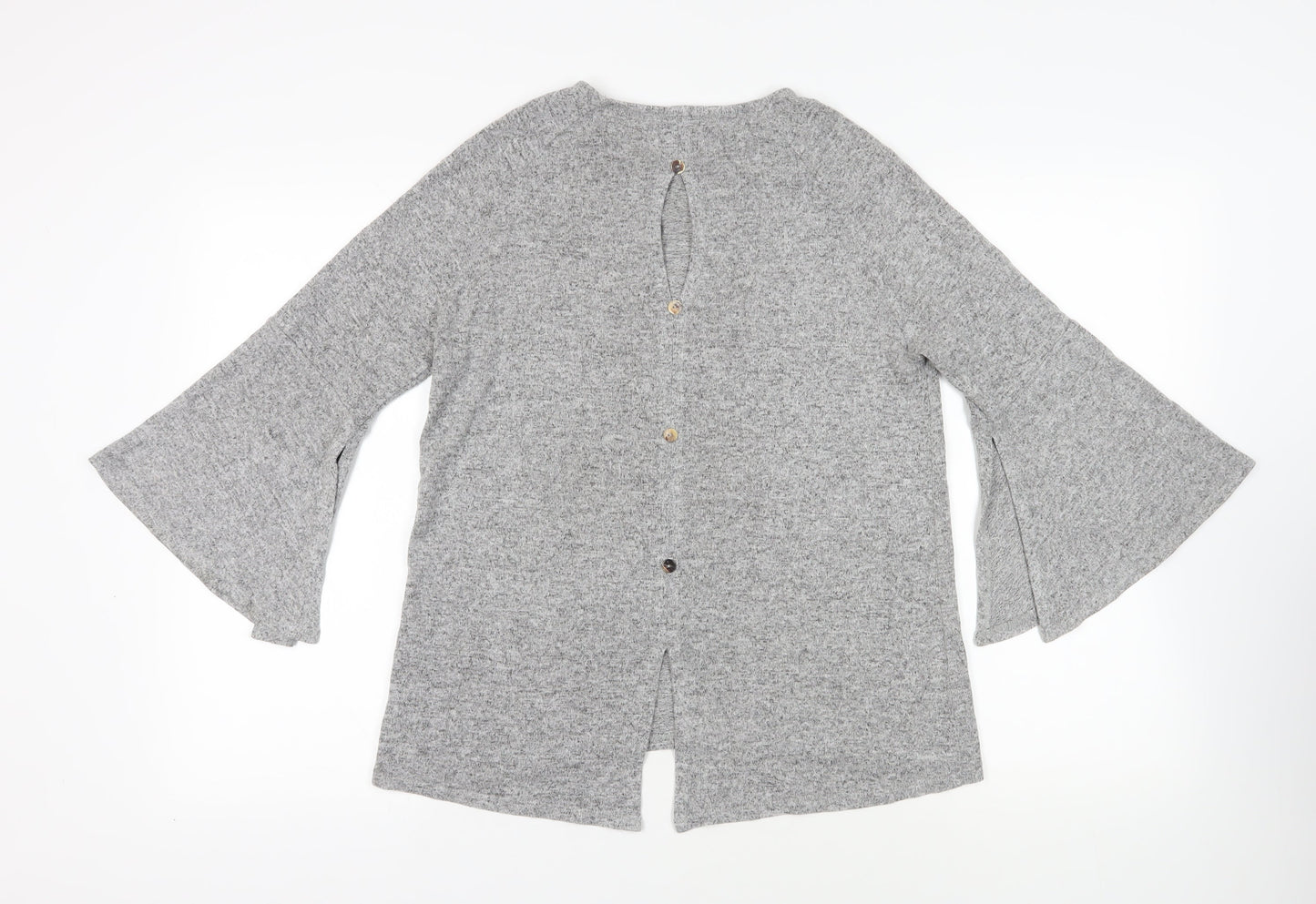 Womens UK Size S COIN 1804 Grey Basic Blouse