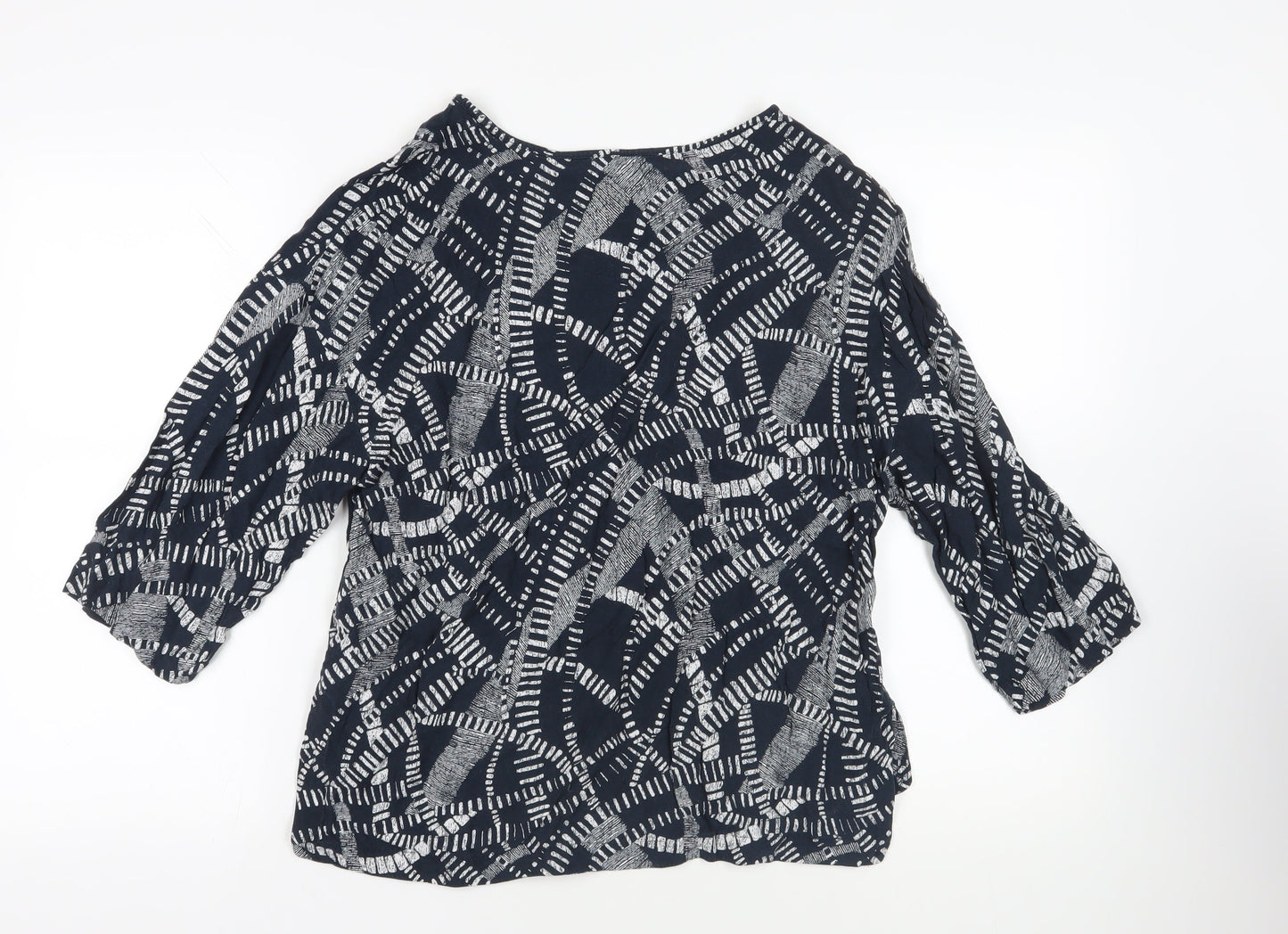 Womens UK Size 12 Marks and Spencer Blue Basic Blouse
