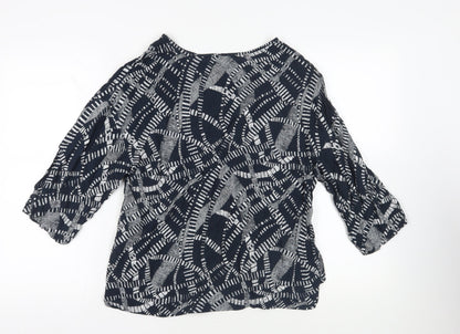 Womens UK Size 12 Marks and Spencer Blue Basic Blouse