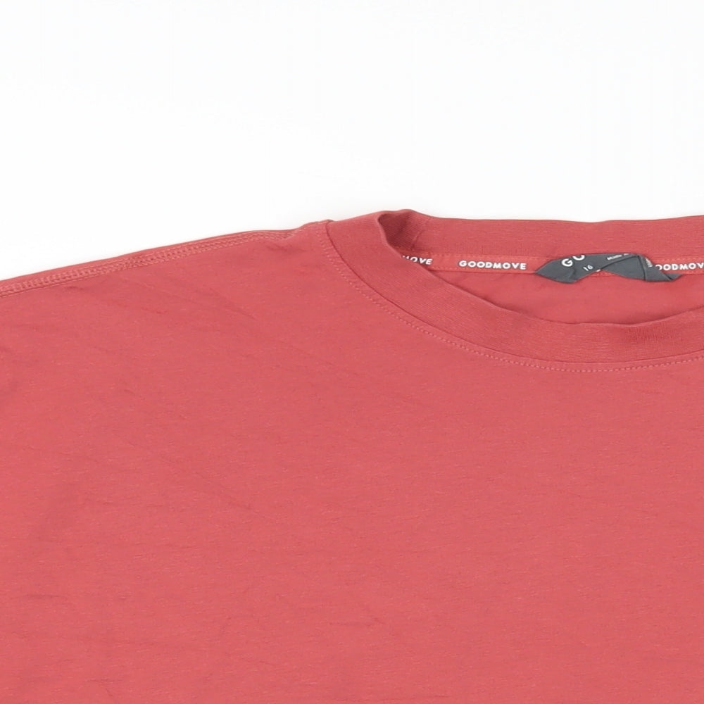 Womens UK Size 16 GOODMOVE Pink Basic T-Shirt