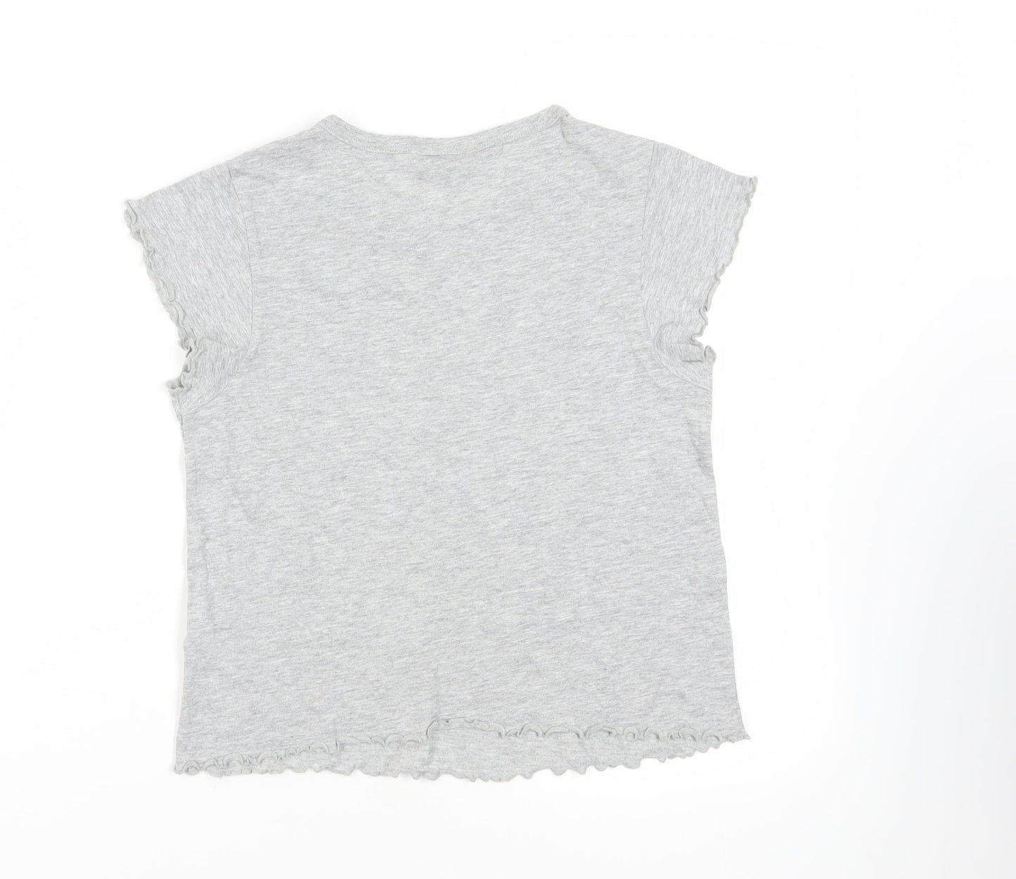 Womens UK Size 10 Topshop Grey Basic T-Shirt