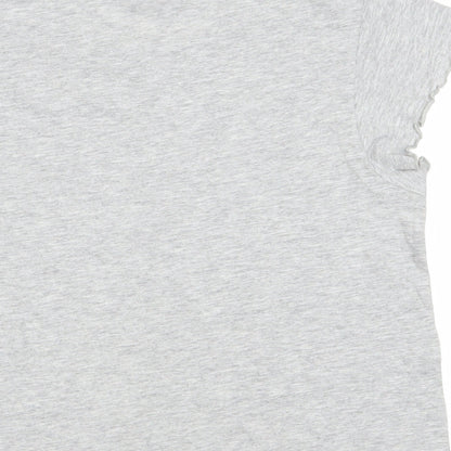 Womens UK Size 10 Topshop Grey Basic T-Shirt