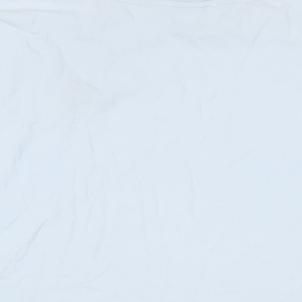 Womens UK Size L Monki Blue Basic T-Shirt