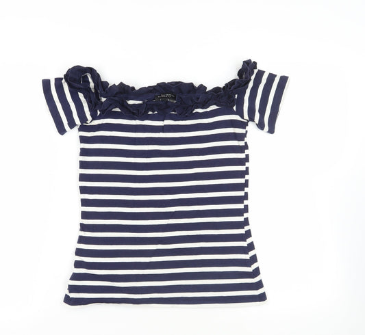 Womens UK Size 8 Dorothy Perkins Blue Basic T-Shirt