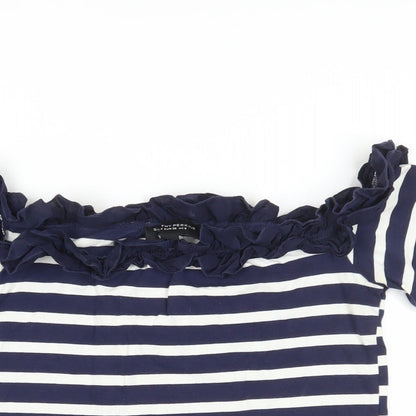 Womens UK Size 8 Dorothy Perkins Blue Basic T-Shirt