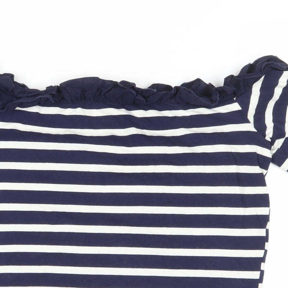 Womens UK Size 8 Dorothy Perkins Blue Basic T-Shirt