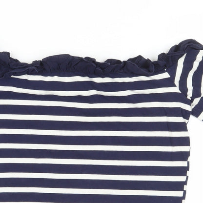 Womens UK Size 8 Dorothy Perkins Blue Basic T-Shirt