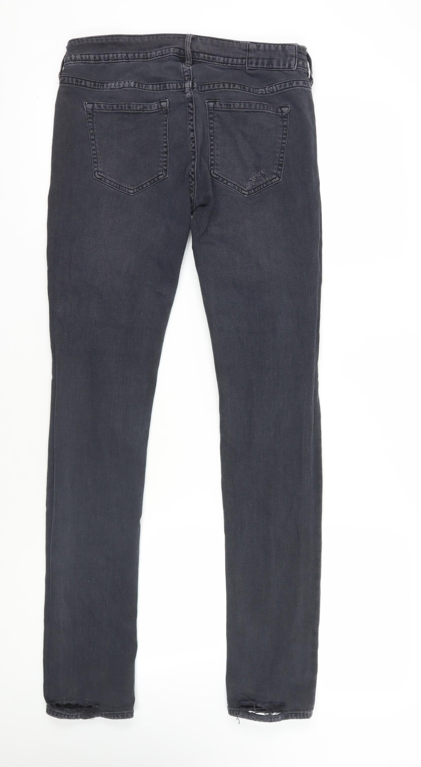 Womens UK Size 28 in H&M Regular Fit Skinny Grey Jeans
