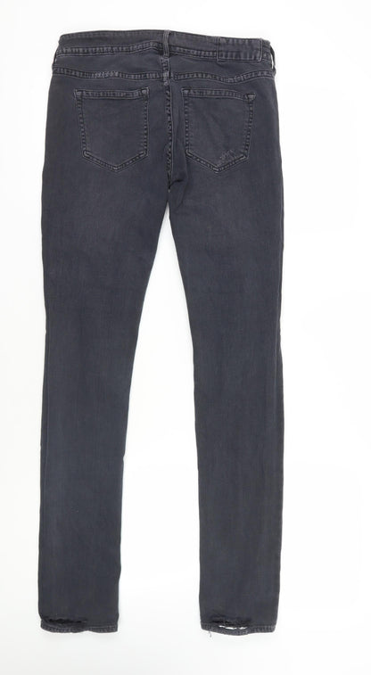 Womens UK Size 28 in H&M Regular Fit Skinny Grey Jeans